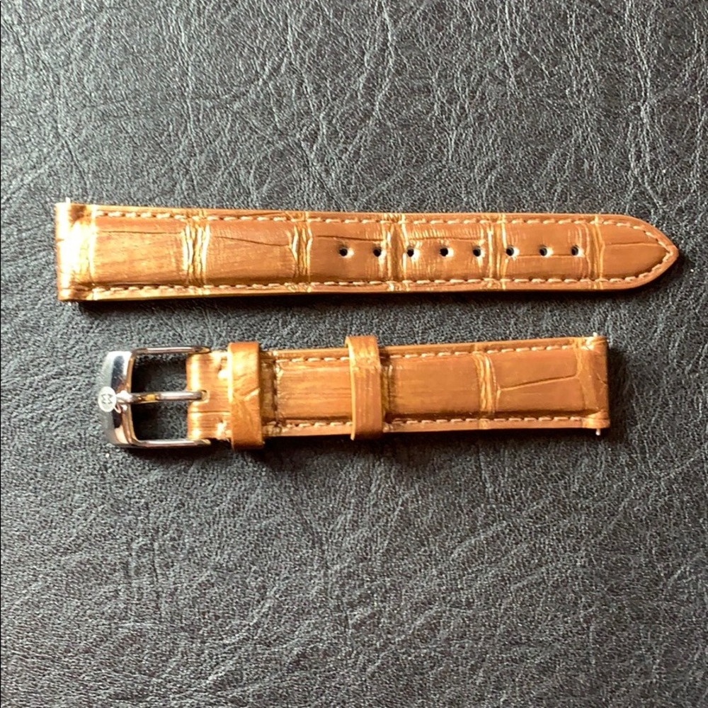 Michele 16 Alligator Leather Bronze Watch Band